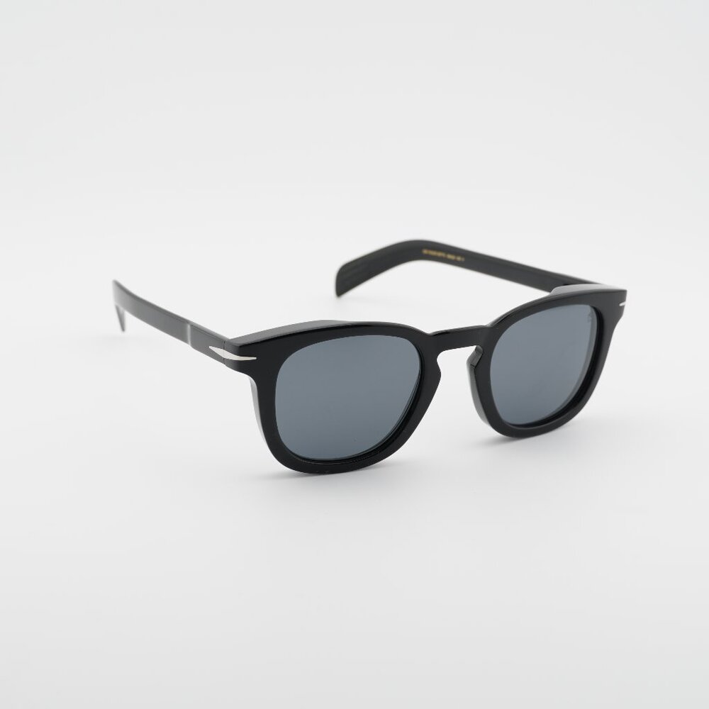 David Beckham DB 7030/S 0807 T4 Sunglasses Black Square Frame, Mirror Lenses